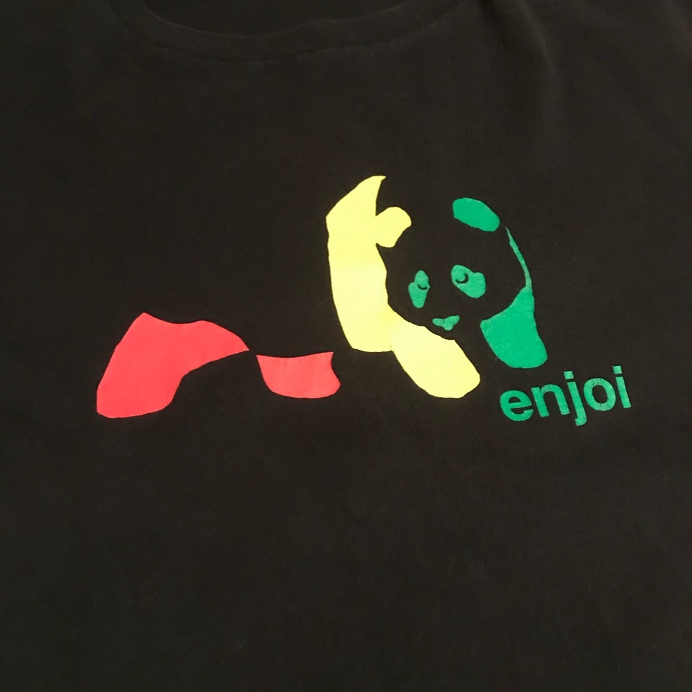 Enjoi Rasta Panda Black T-Shirt
